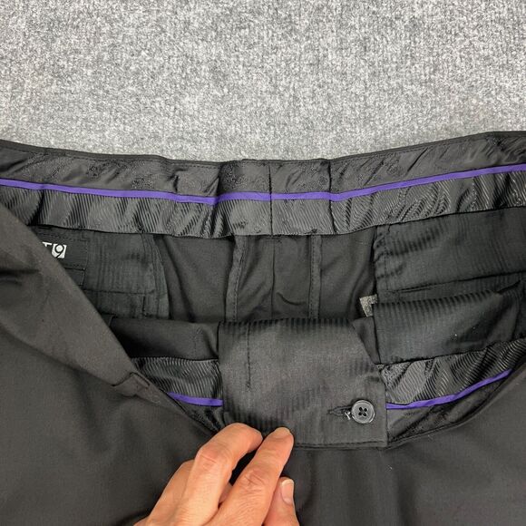 Apt 9 Pants Mens 42 Black Modern Fit Flat Front Straight Viscose Blend Dress - Picture 4 of 12